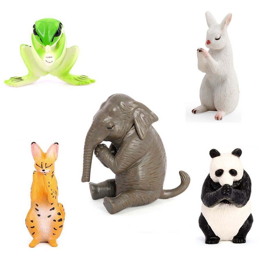 Kids Toys Under 1 Year - Реалистичные фигурки животных: лягушка, кот, кролик,