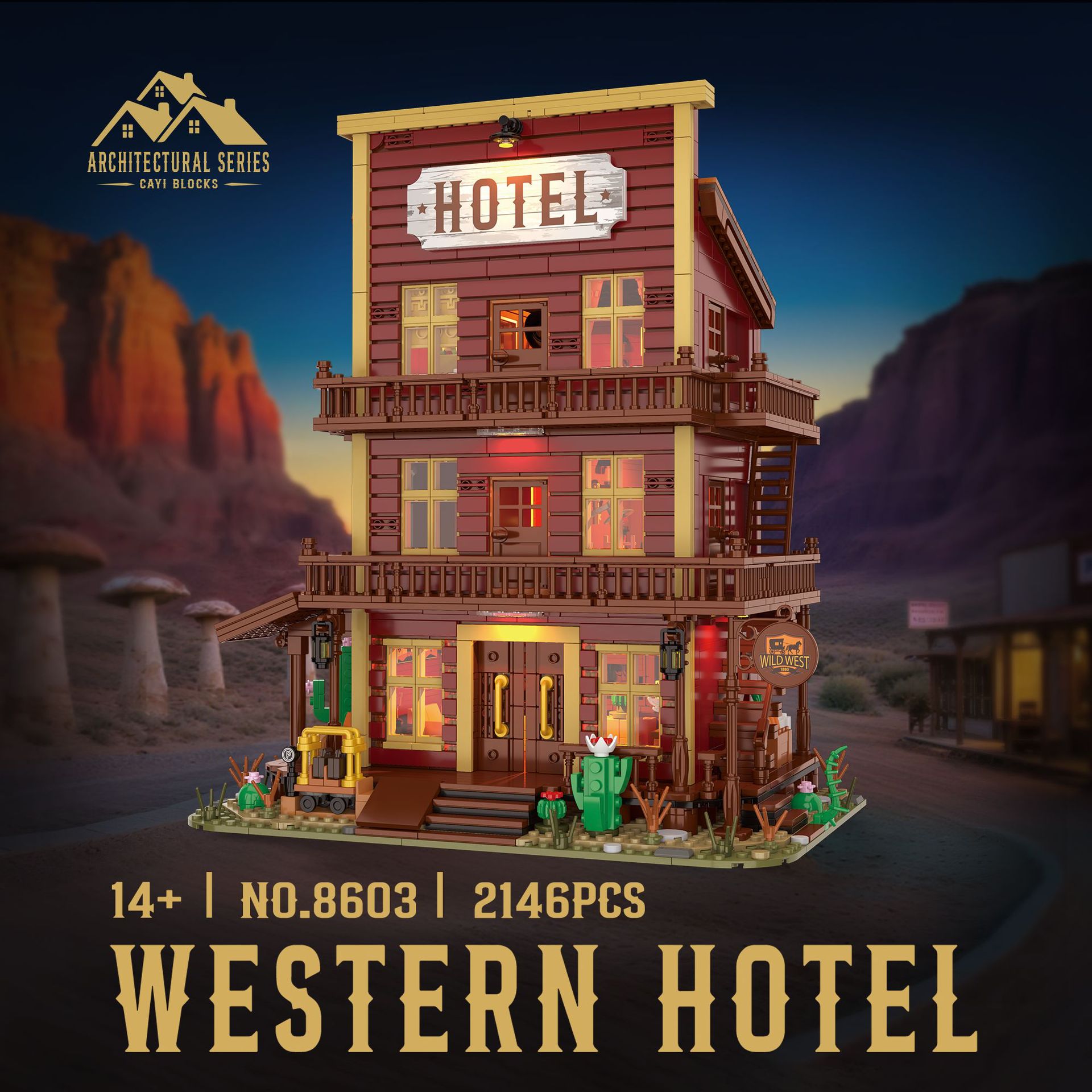 Kids Toys Exhibition - Конструктор Western Hotel Cartoon: Мелкие детали,