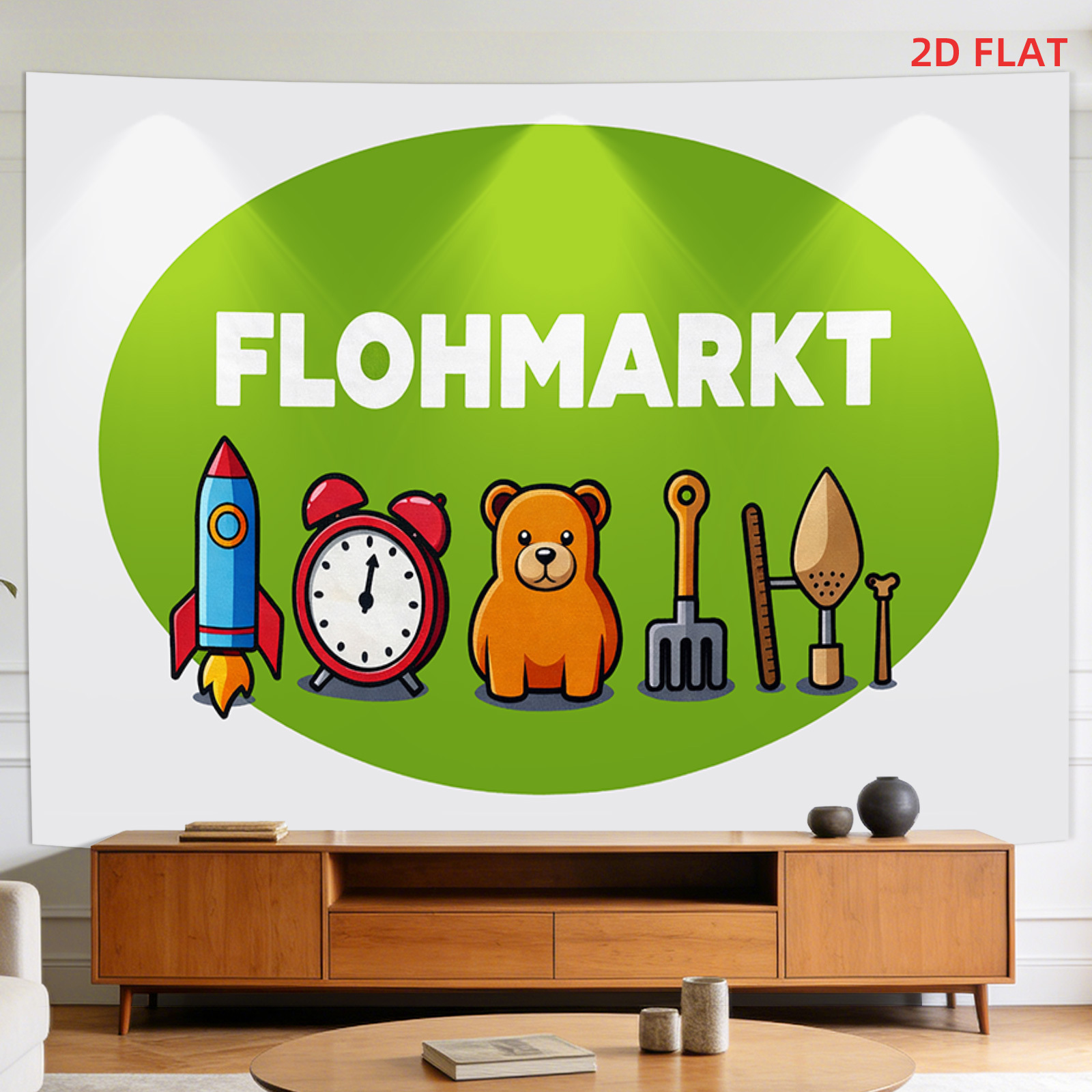 Toys Background For Kids - Гобелен с изображением немецкого блошиного рынка,
