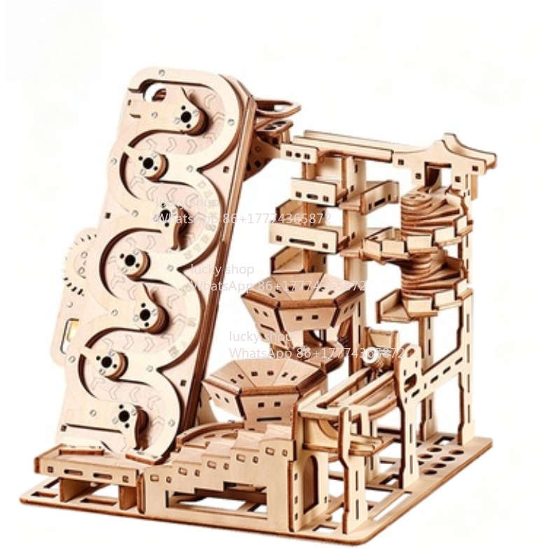 Marble Run Set - Электрический деревянный 3D-пазл Ury: Мраморный лабиринт