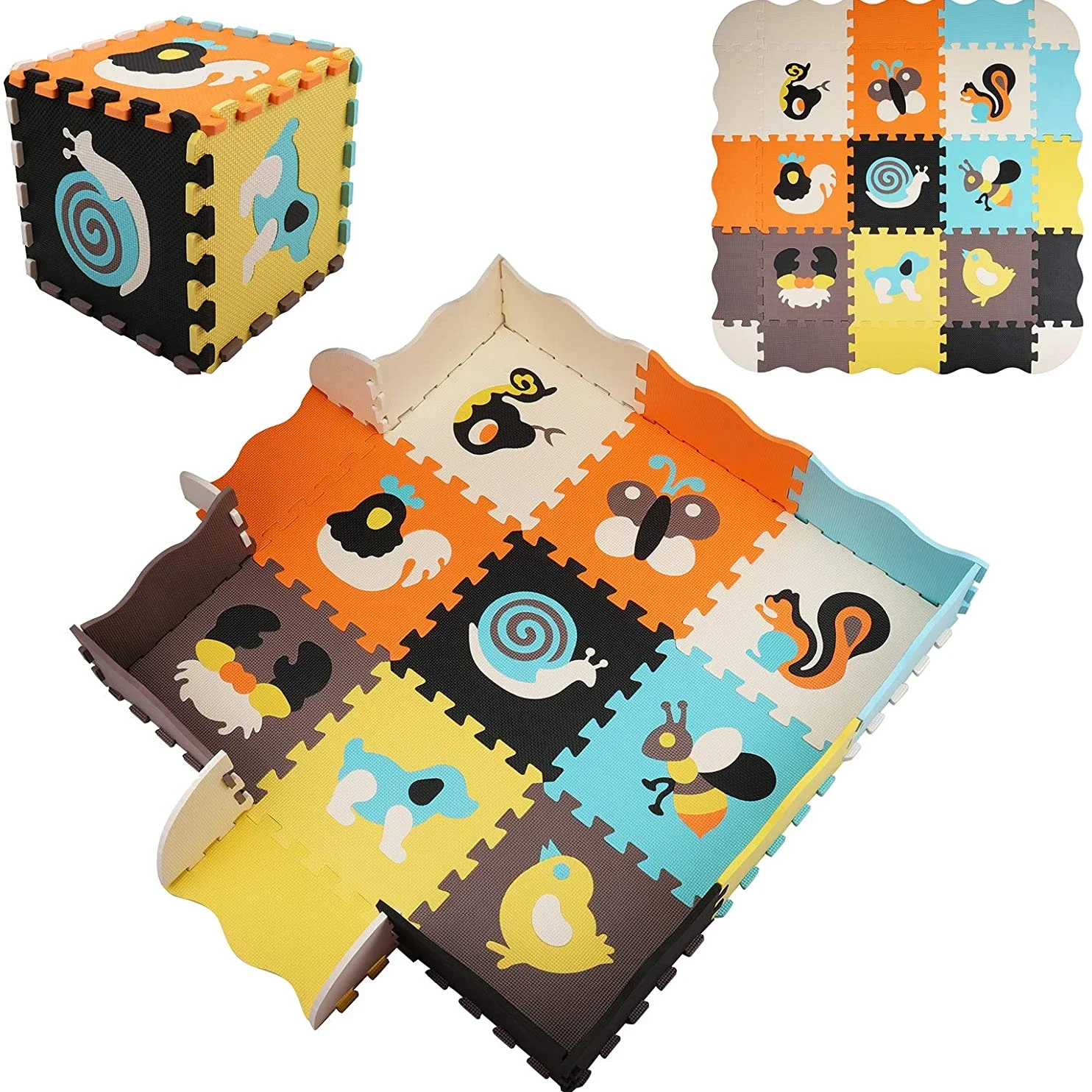 Kids Yoga Toys - Детский игровой коврик с животным узором,