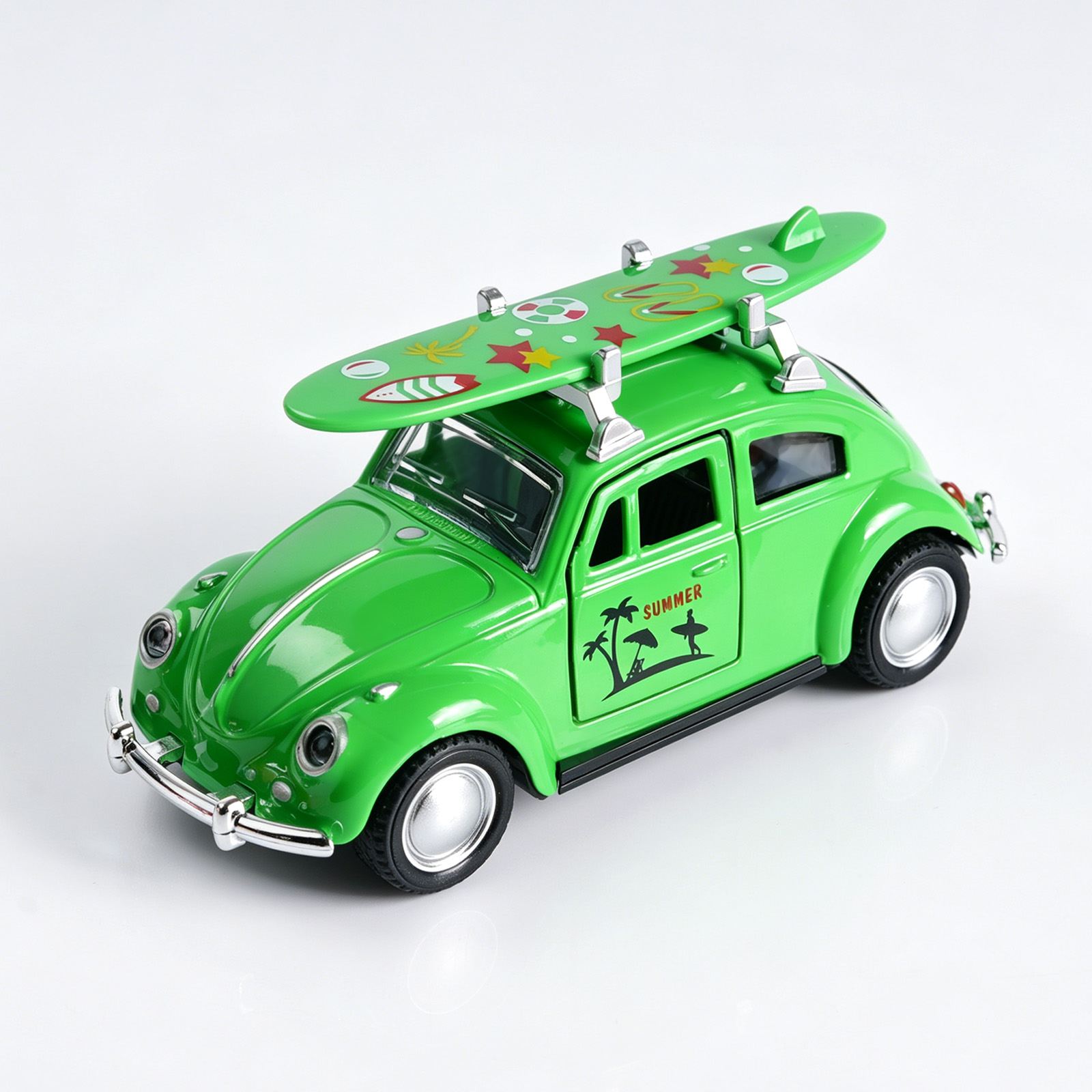 Kids Toys Cars - Ретро-модель автомобиля Volkswagen Beetle (зеленый), масштаб