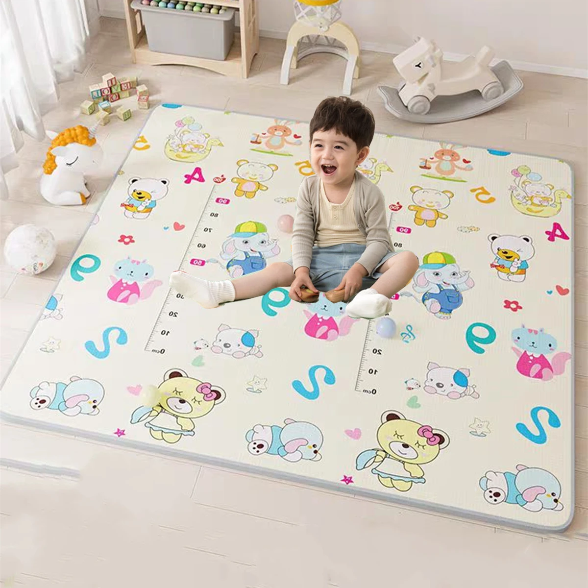Kids Yoga Toys - Детский игровой коврик, водонепроницаемый мягкий напольный