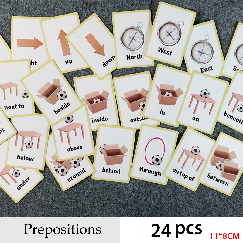 Educational Flash Card - Обучающие карточки для детей, с предлогами