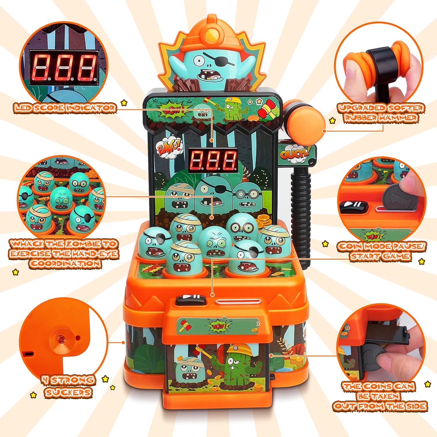 Игровой набор «Ударь зомби» дл – обзор и цена Kids Zombie Toys